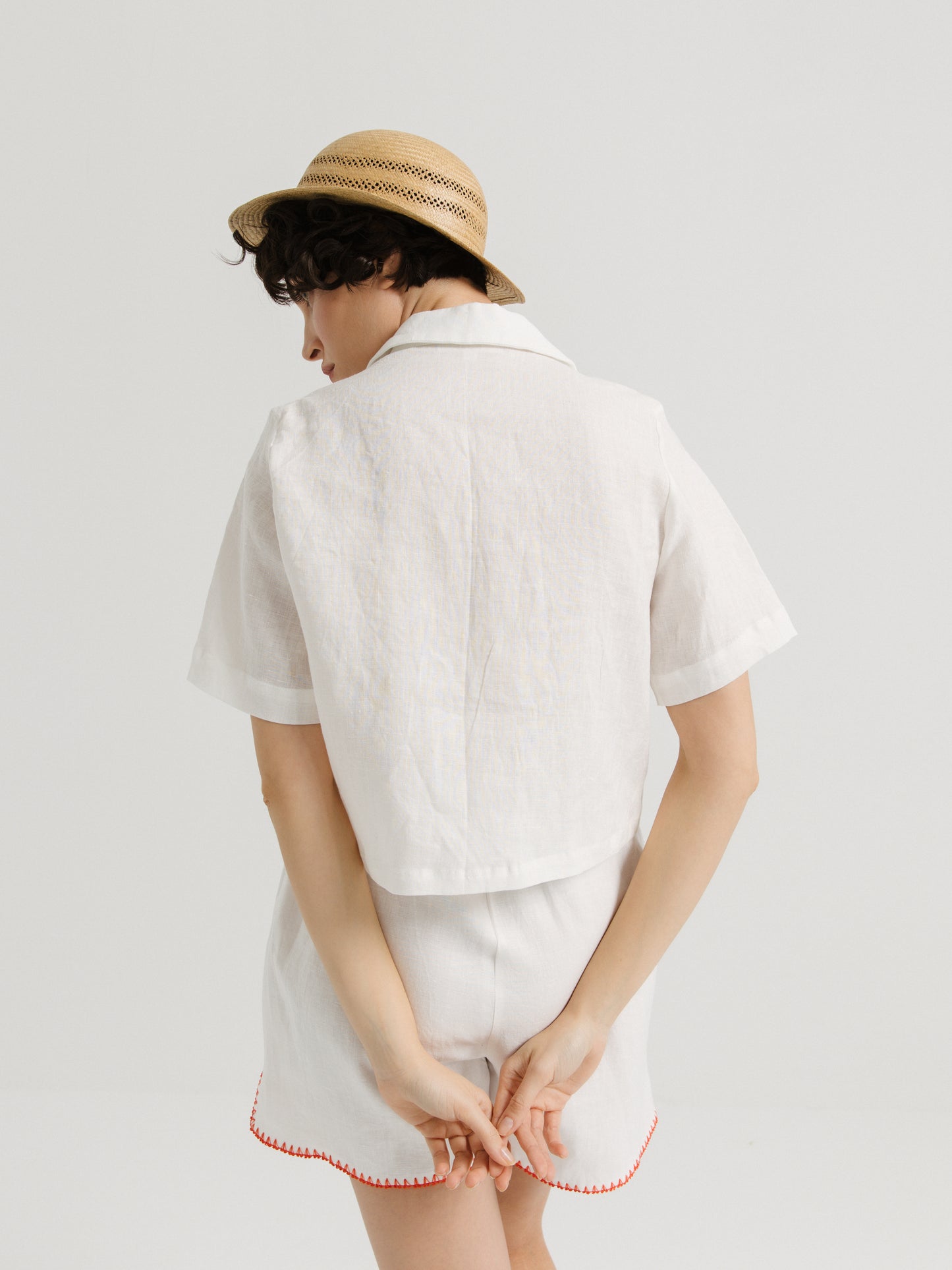 Salur Keten Horoz Gömlek - Ham Fabrics