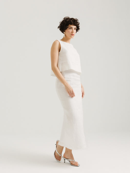 Asia Keten Bluz - Ham Fabrics