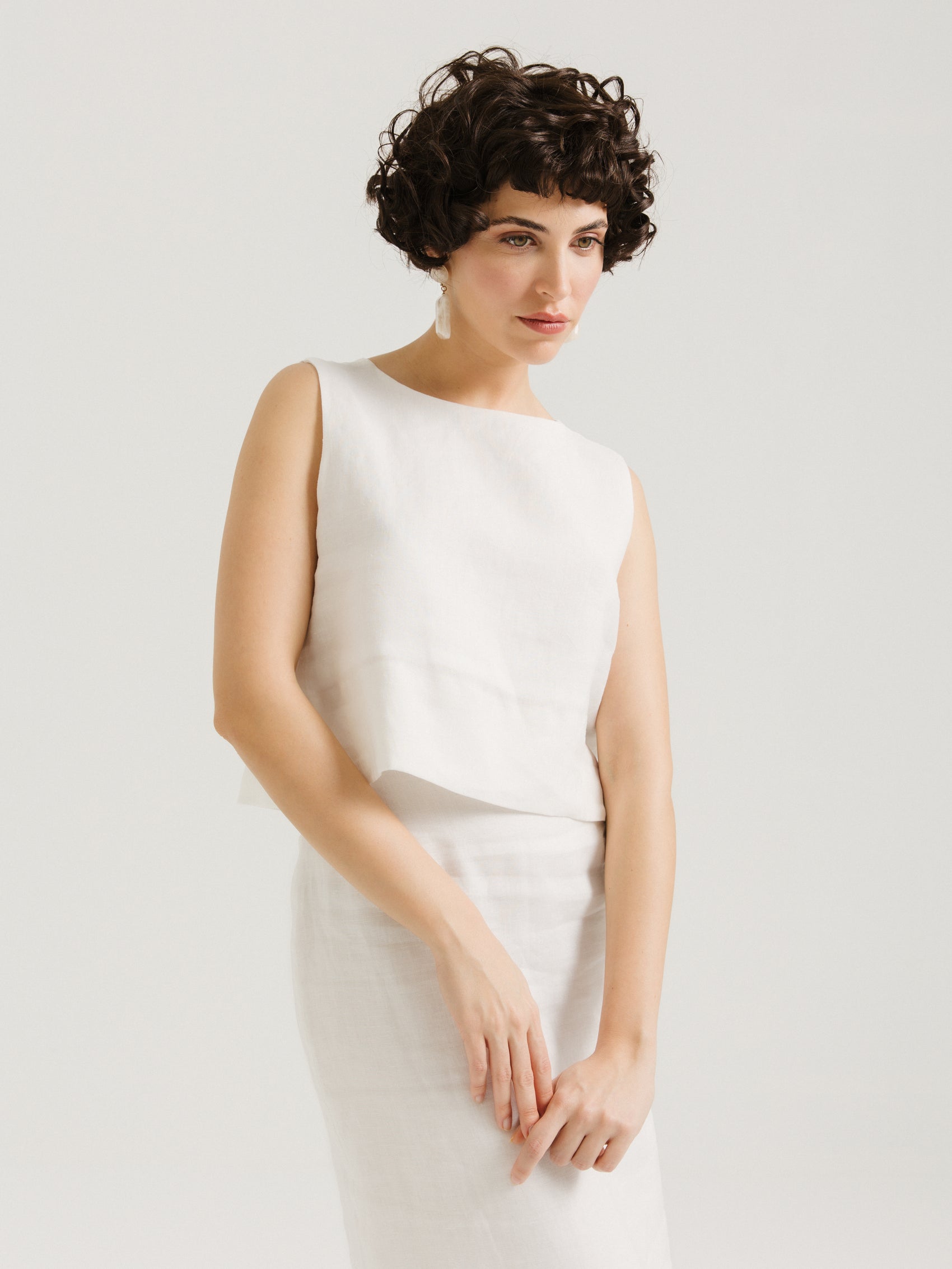 Asia Keten Bluz - Ham Fabrics