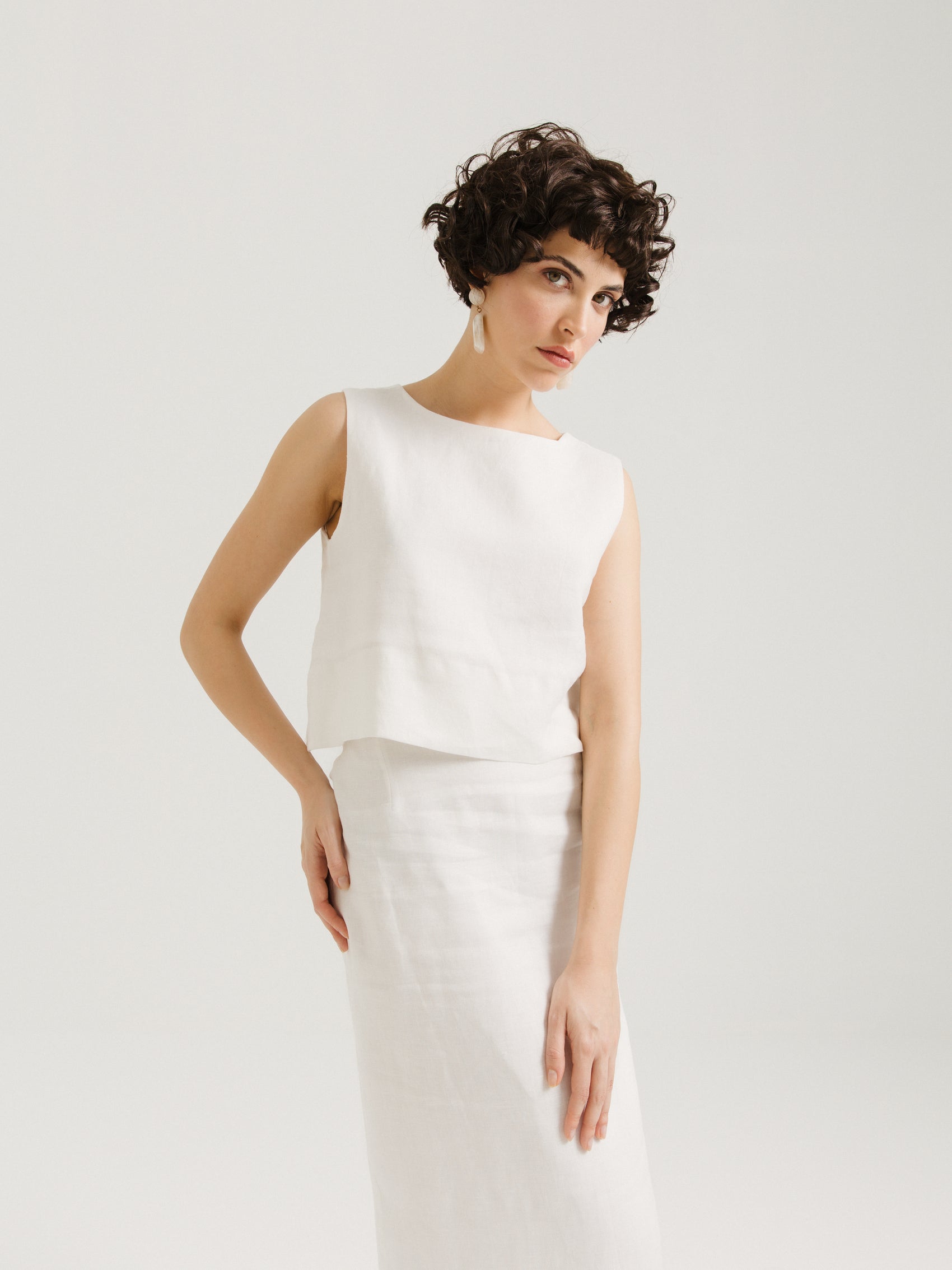 Asia Keten Bluz - Ham Fabrics