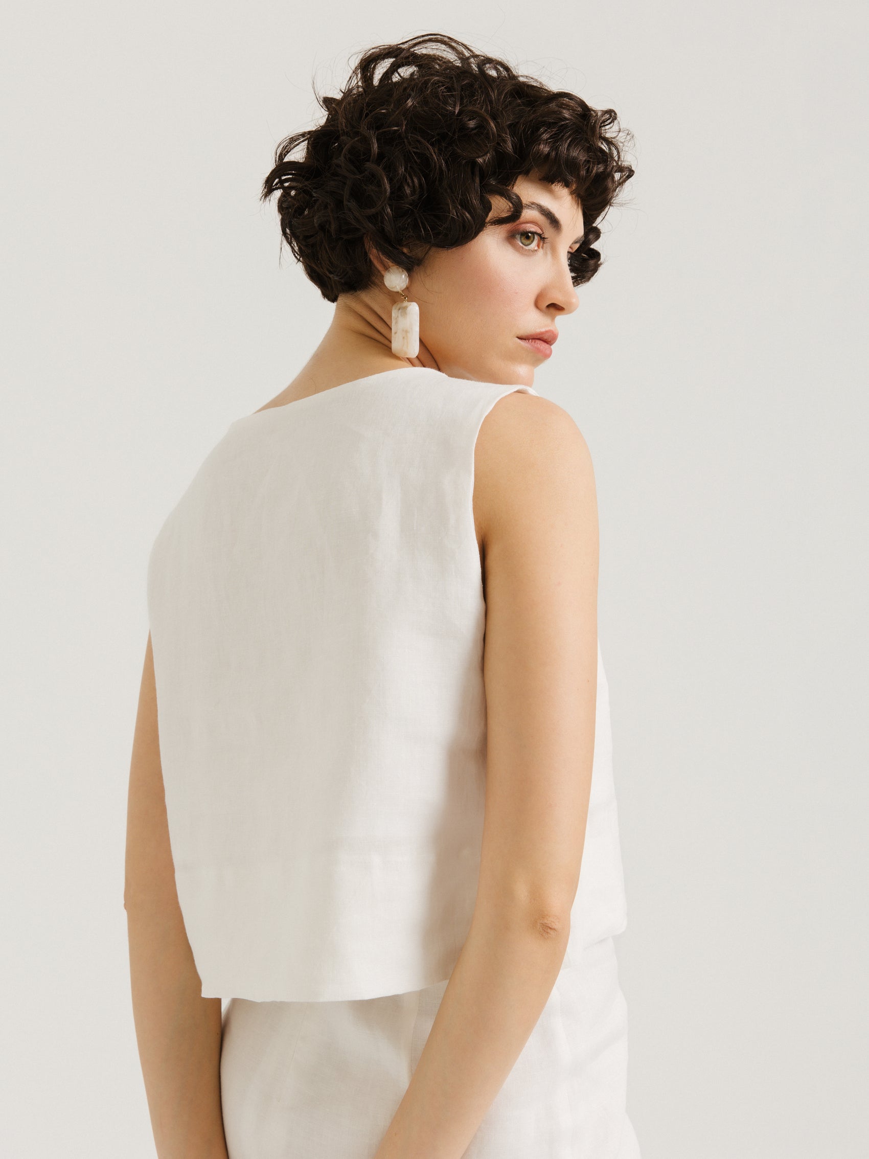 Asia Keten Bluz - Ham Fabrics