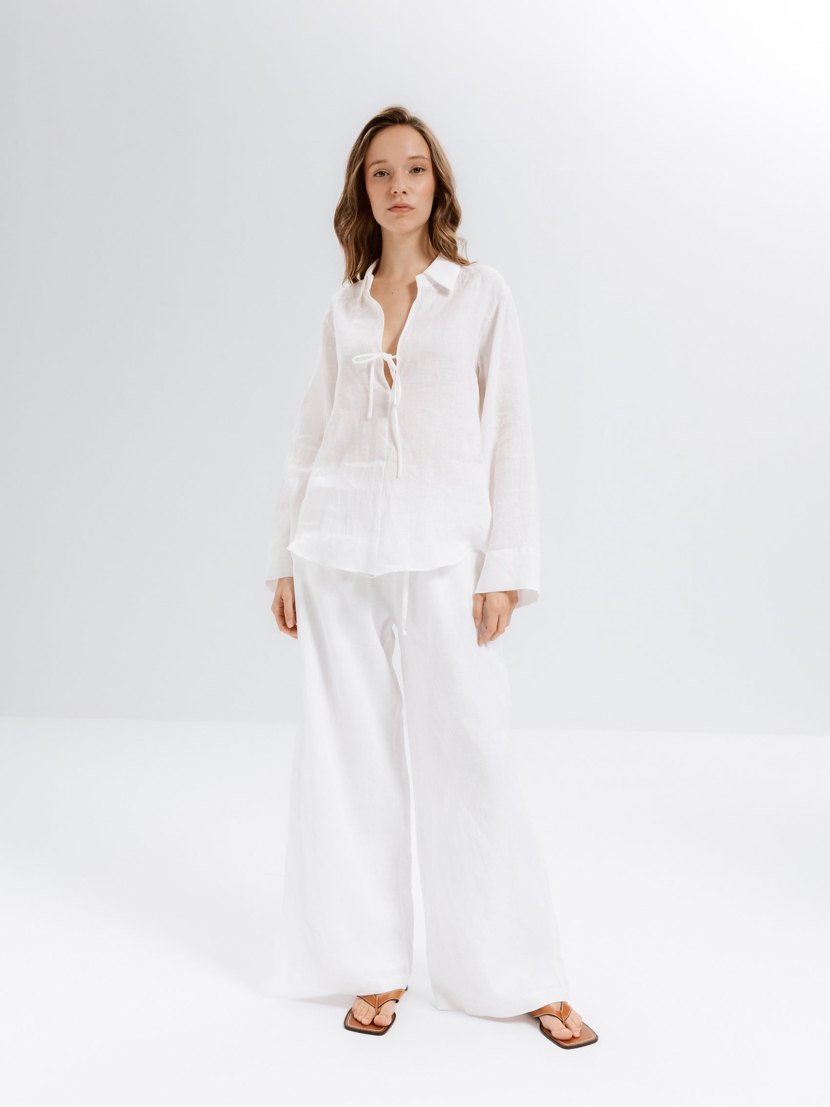 Timeless Tie Keten Gömlek - Ham Fabrics