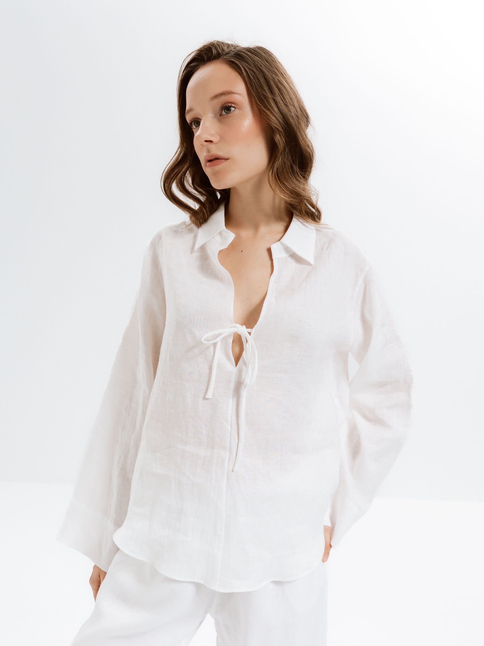 Timeless Tie Keten Gömlek - Ham Fabrics