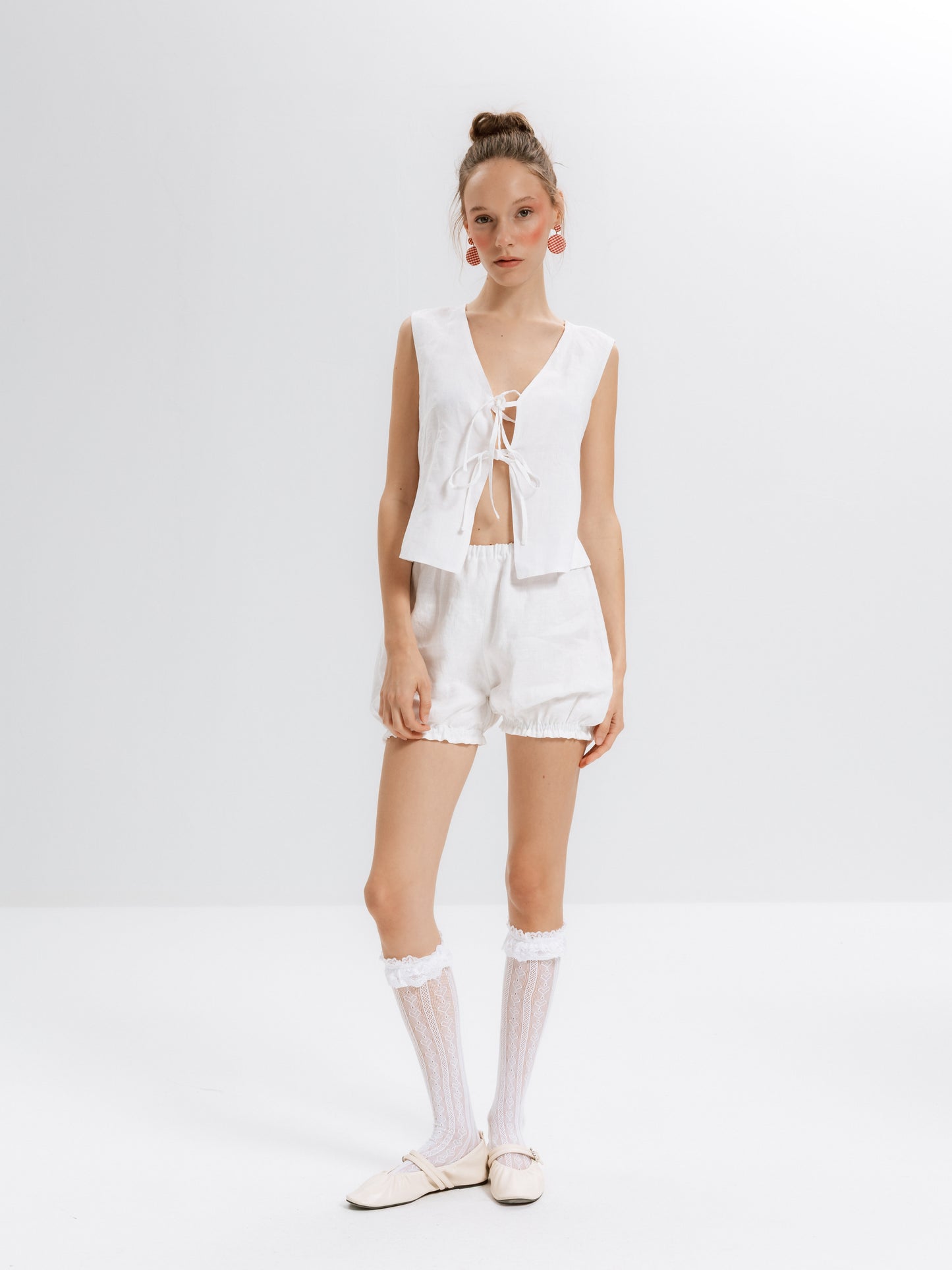 Bloomer Keten Şort - Ham Fabrics