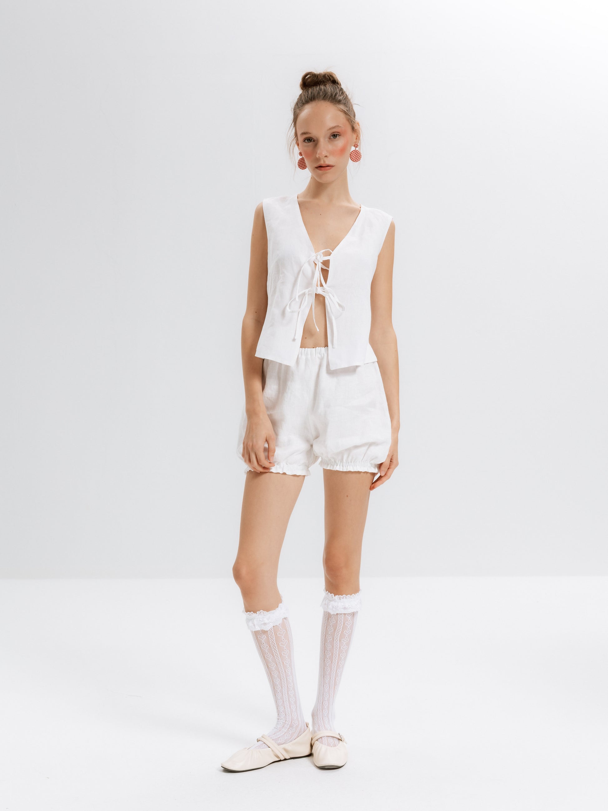 Bloomer Keten Şort - Ham Fabrics